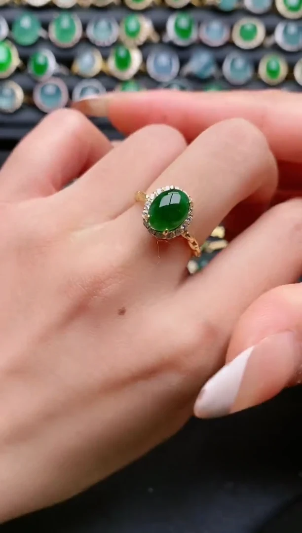 【闪购商品】翡翠戒指银S925镶嵌1111111