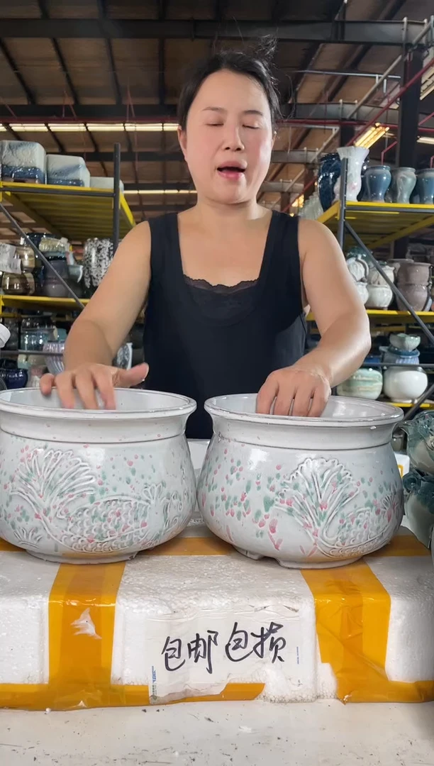 宜兴紫砂粗陶花盆20/15