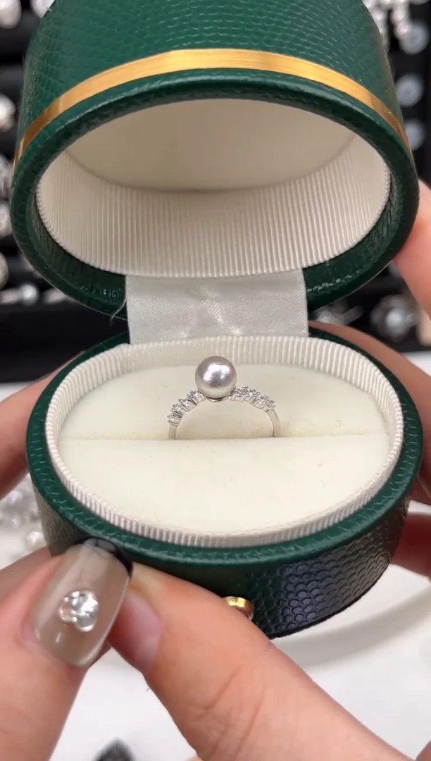 【闪购商品】海水珍珠戒指银S925镶嵌S925海水戒指