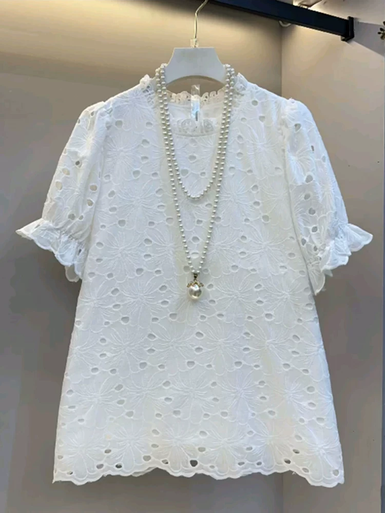 2598#短袖夏季设计师百搭女装潮牌女装百搭风薄款气质衬衣时尚