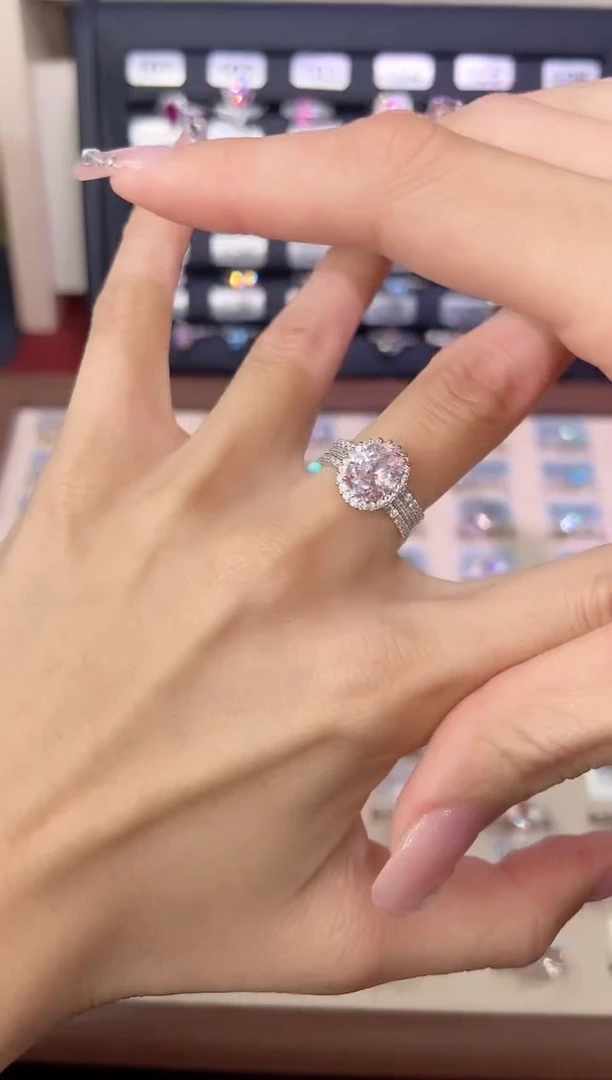 绿柱石（摩根石）戒指银S925镶嵌00000