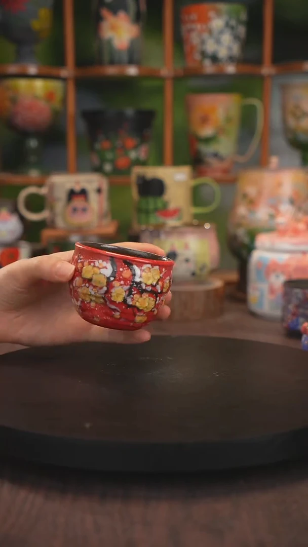 紫砂油画釉下彩手绘