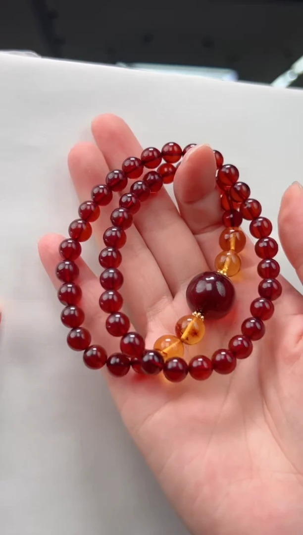 未镶嵌项链琥珀多样性拍一发一