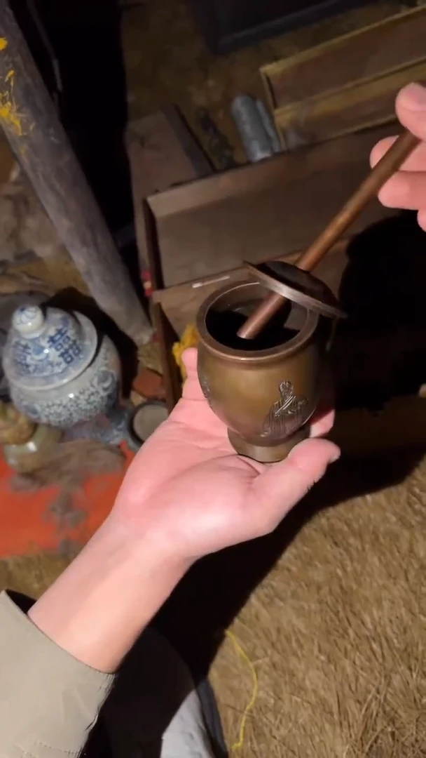 香榧木铜罐=====