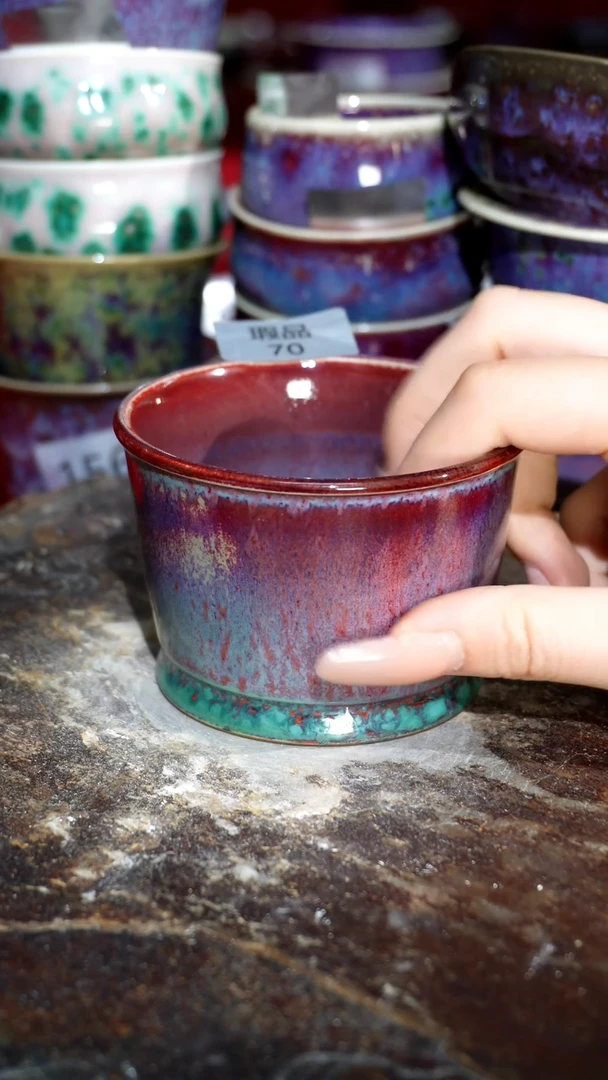 摆件精品窑变钧瓷茶器