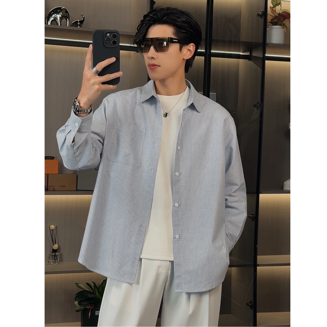 【百象服饰】2025春季新款潮牌痞帅时尚宽松衬衣休闲百搭上衣