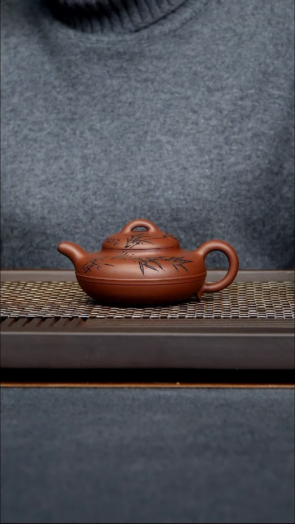 茶壶底槽青线圆原矿零添加底槽清全手工制作230毫升