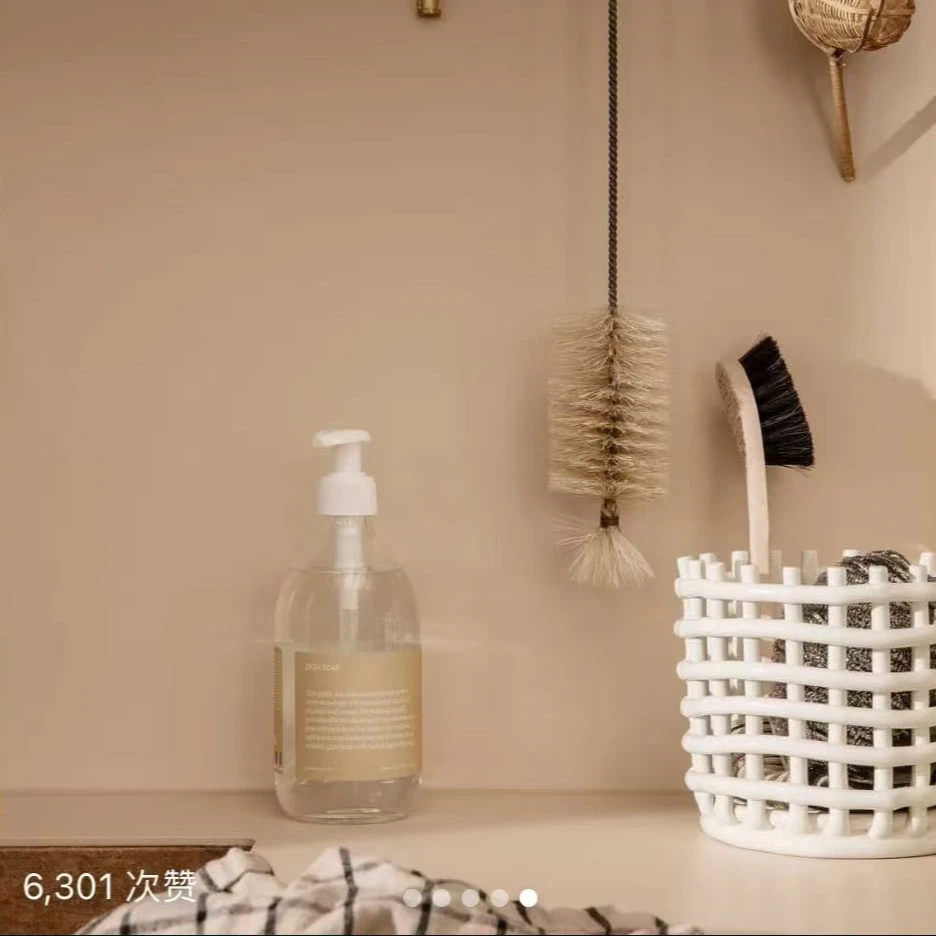 【FL家】23.5*21CM 大号白色条纹陶瓷果篮 纯手工