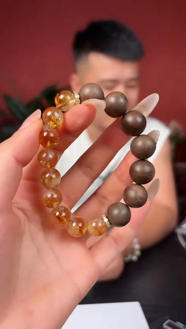 水晶手链未镶嵌奶爸专属339黄水晶手串多样性发其一