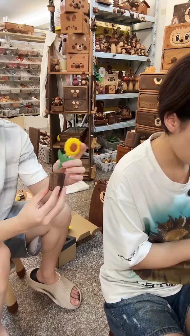 木12木雕小向日葵