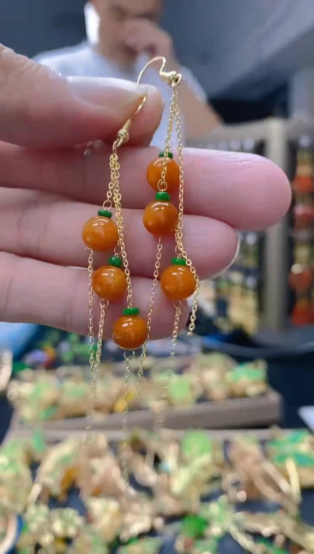 【闪购商品】翡翠耳饰合金066翡翠耳钩