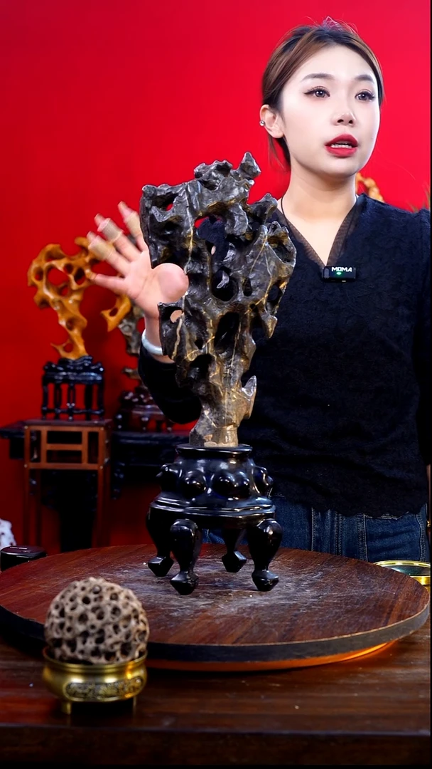 石材太湖石摆件一物一拍