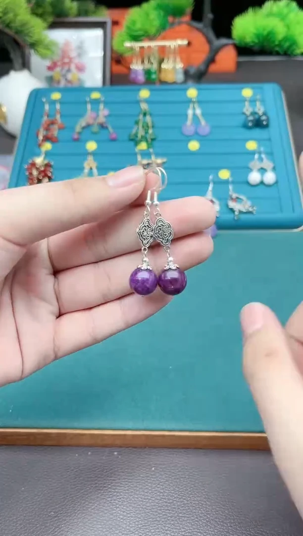 【闪购商品】玛瑙/玉髓耳钉银S925镶嵌202000