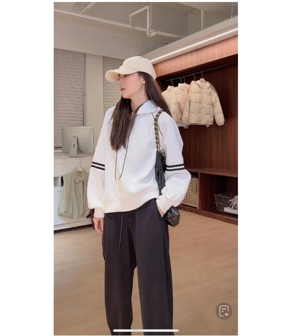 时尚空间美式复古百搭宽松设计师款休闲卫衣