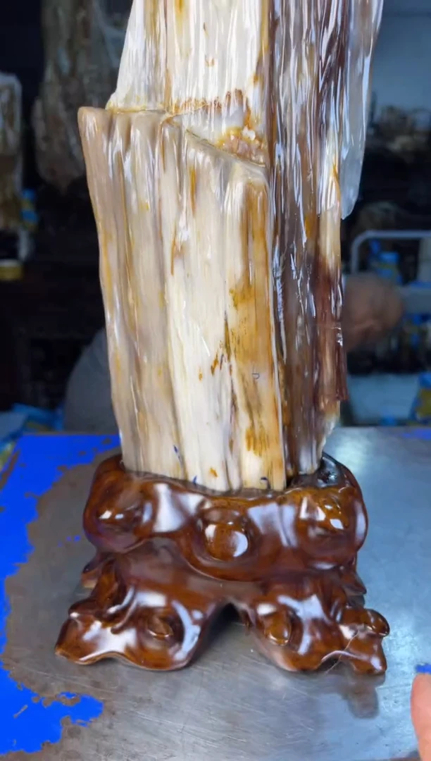 未镶嵌摆件硅化玉10