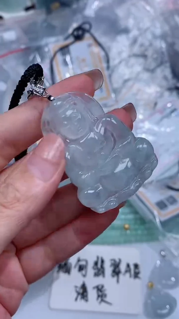 颈饰银S925镶嵌翡翠吊坠