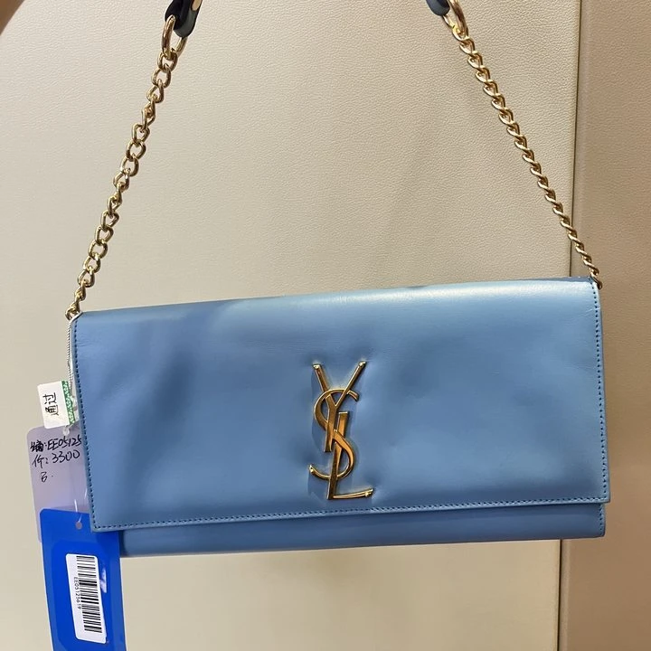 95新 YSL/圣罗兰 蓝色单肩包/EE05125619/5619