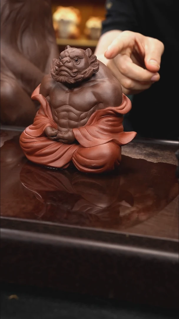 紫砂茶宠紫砂 虎仙