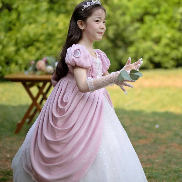 BabyQ Lovely【人鱼公主礼服裙】粉色连衣裙爱丽儿夏日洛丽塔长裙