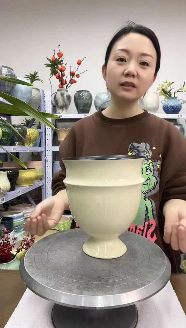 12.25陶瓷花盆直播链接高.    20  口16