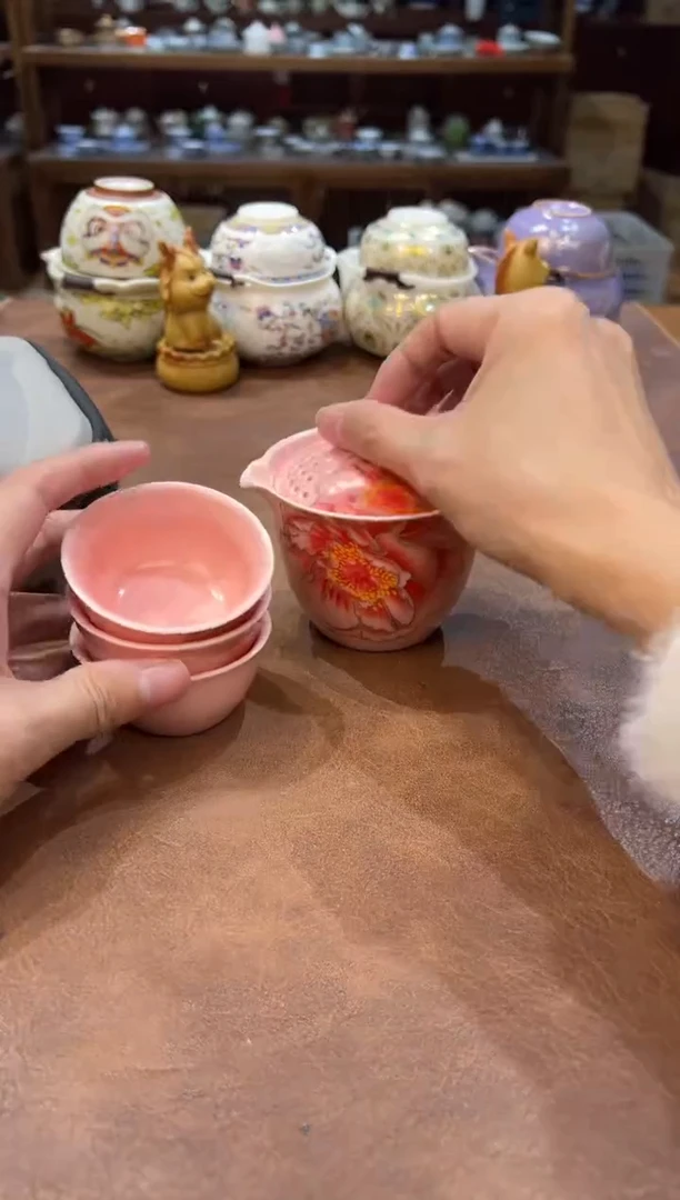 真的很便宜会开片的旅行茶具