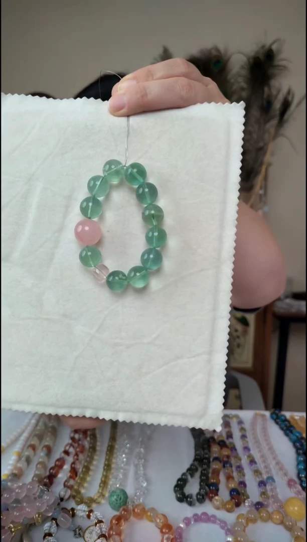 未镶嵌手链萤石天然绿萤石手链