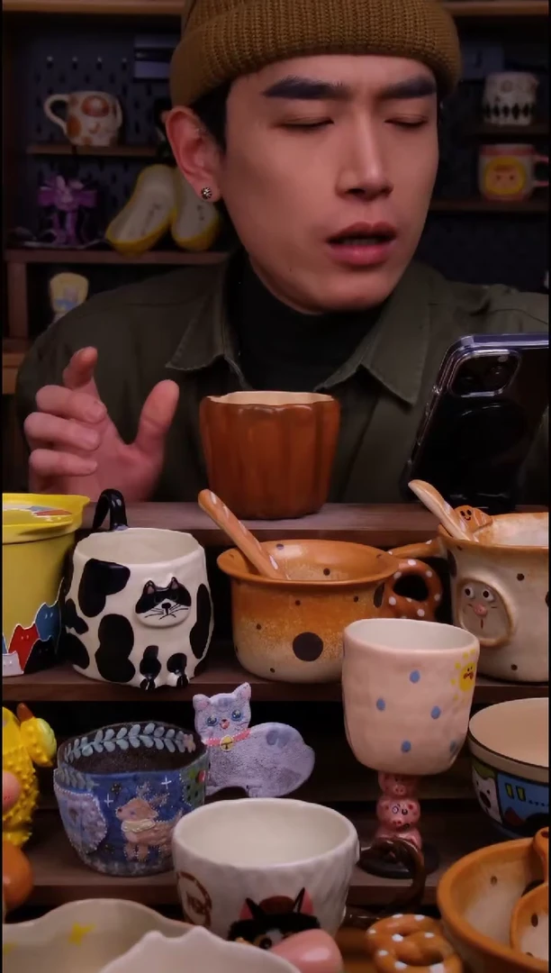 杯子陶景德镇可爱设计师款陶瓷