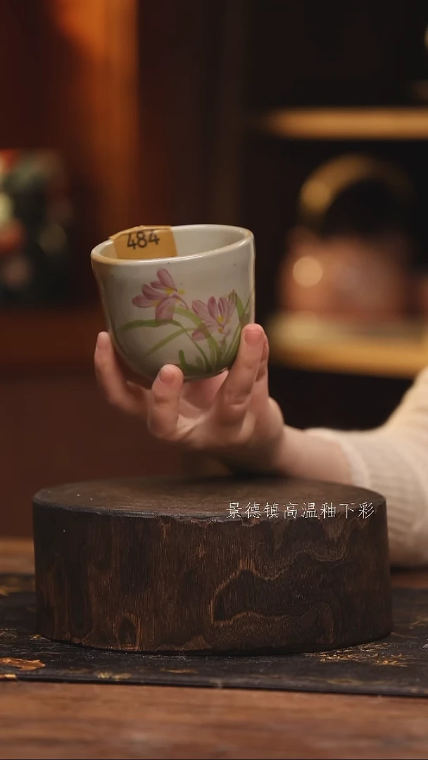 陶瓷景德镇高温釉下手绘陶瓷@L484@