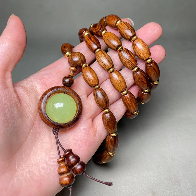 黄花梨 夜光珠9mm男女838