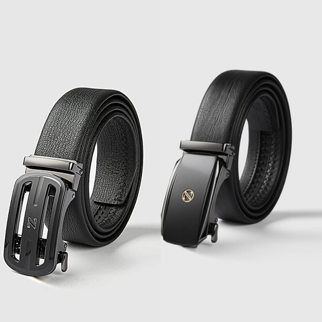 HP451剪标时尚自动扣大气头层牛皮休闲男士腰带