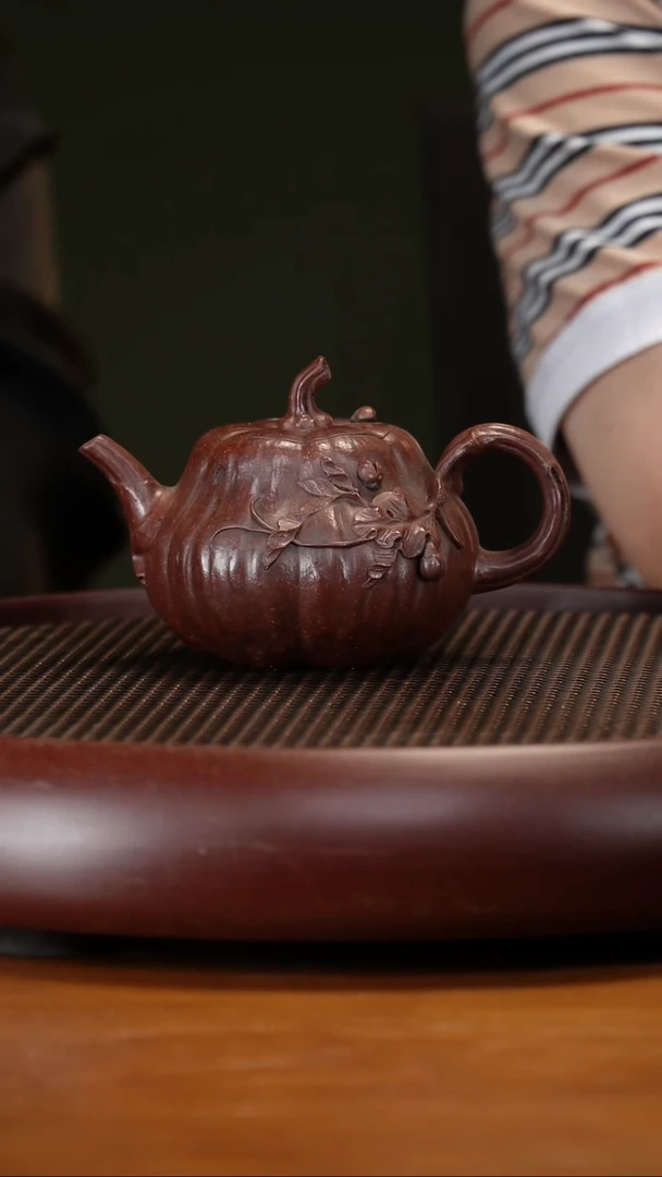 茶壶紫砂131CYL南瓜 紫御砂260cc