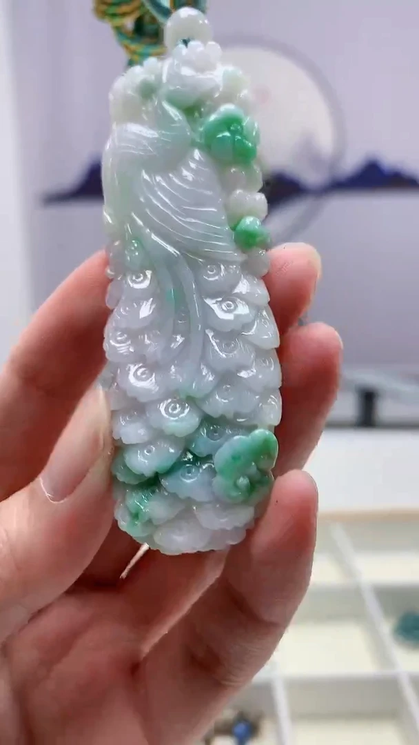 【闪购商品】定制翡翠未镶嵌5028zm-毛货挂件凤凰167