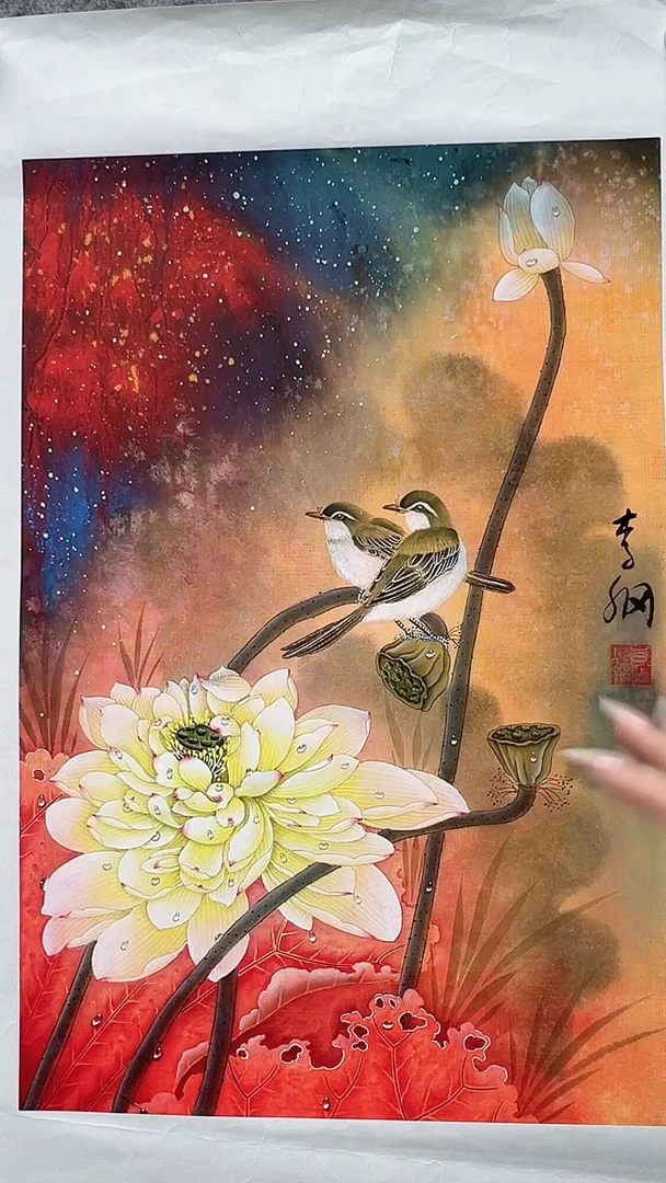 国画李纲-2.7平尺-花鸟国画