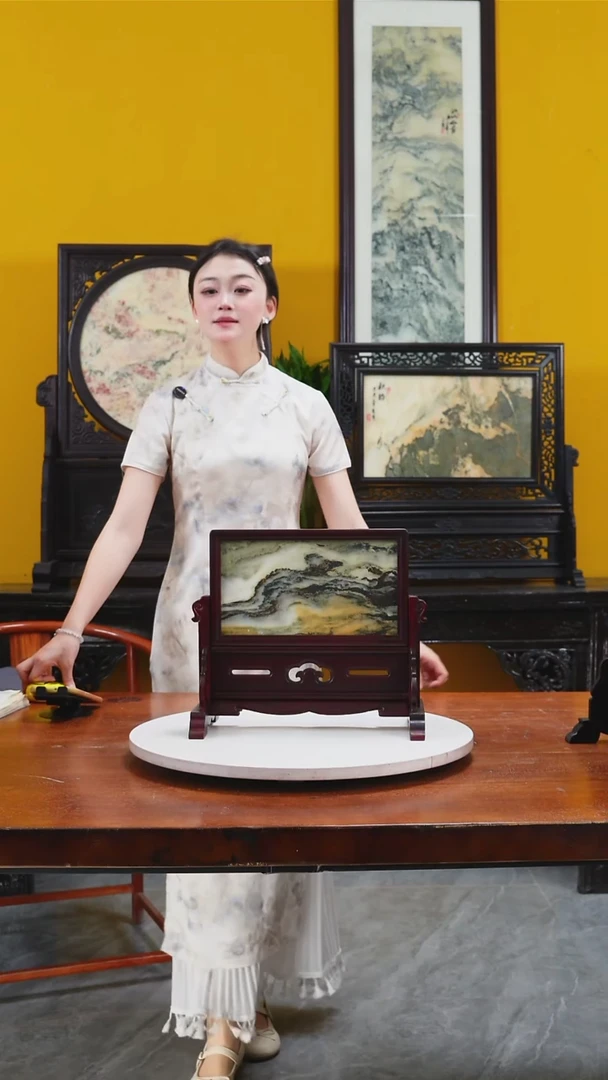 石材天然大理石画摆件