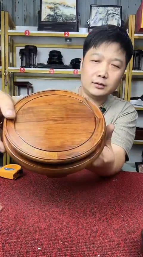 木檀香木圆底座16CM