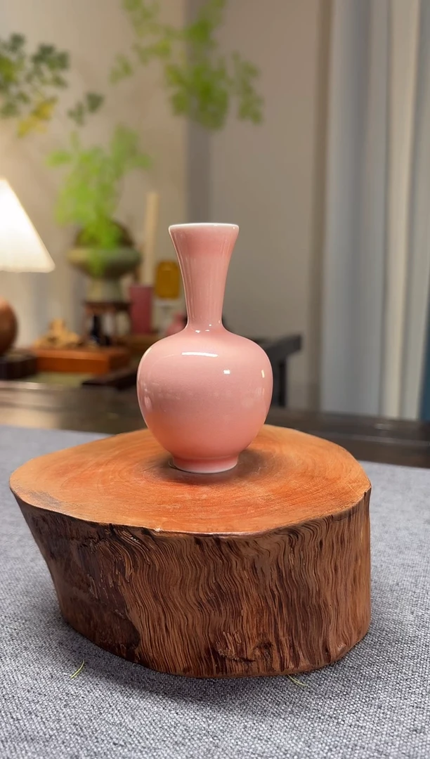 瓶高温陶瓷小花瓶花器中式摆件（不含花）