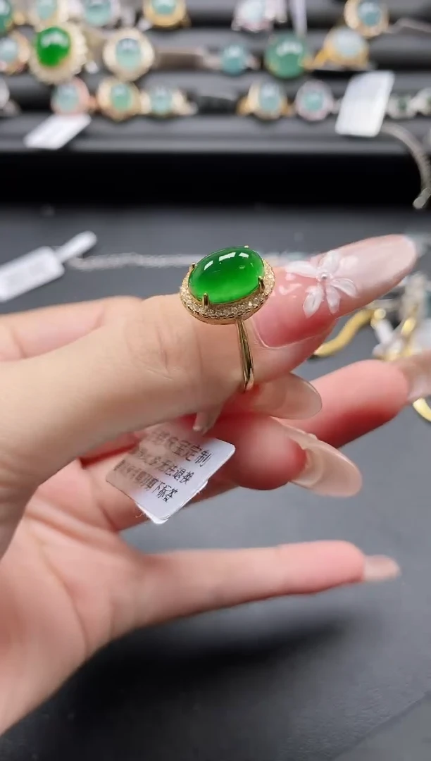 【闪购商品】翡翠戒指银S925镶嵌11111