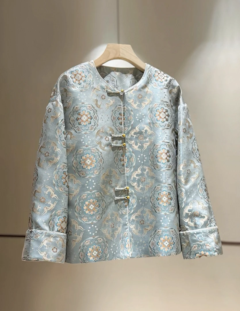 (宝花奔鹿）2025春季新中式国风春秋百搭气质外套