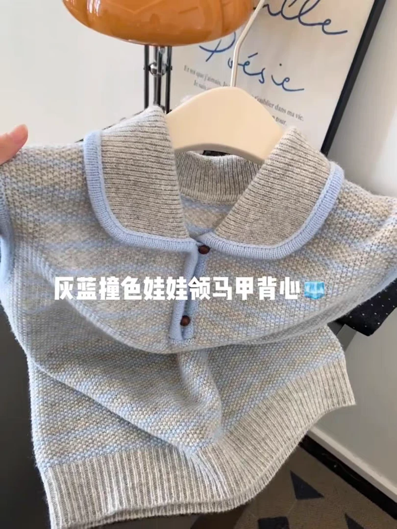 认准品质原版高货针织马甲背心女秋冬宽松叠穿无袖坎肩外搭上衣