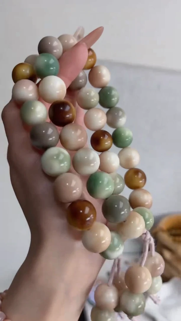 【闪购商品】菩提根/象牙果手串m824玉化圆珠14mm手持