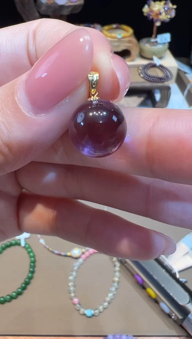 18K金镶嵌吊坠(不含链)水晶吊坠@@