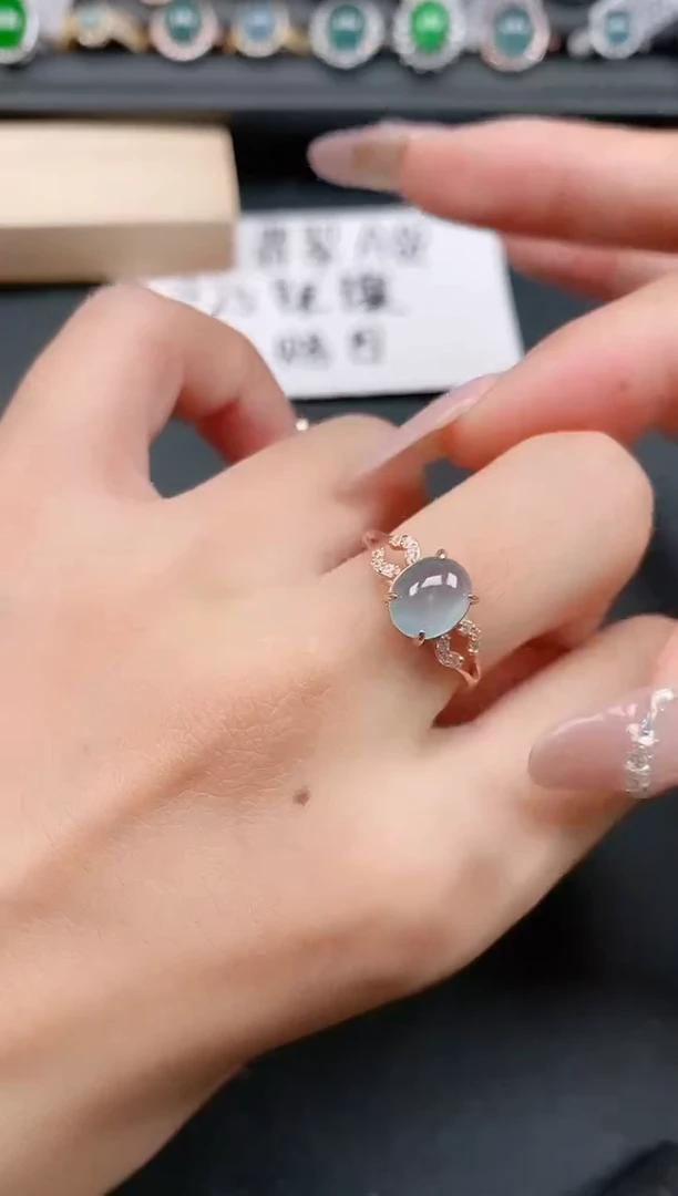 银S925镶嵌戒指翡翠11111