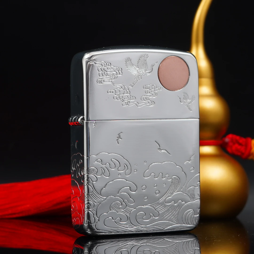 ZIPPO/之宝打火机  旭日东升1941镜面镶嵌紫铜【小飞火机】DYJ1