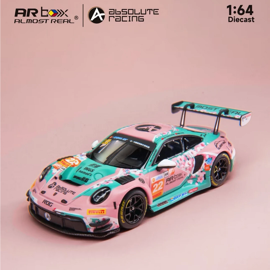 【预售】AR1:64 保时捷911GT3R 超级跑车锦标赛 宁波站合金汽车模型