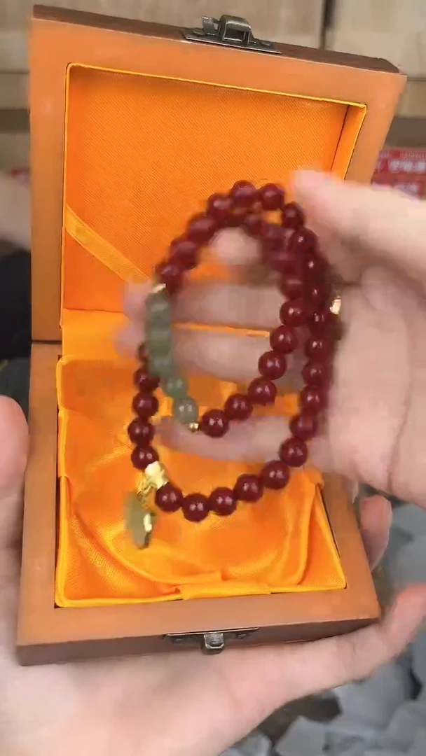 品茗文玩阁如意金锁双圈链接@@SP249