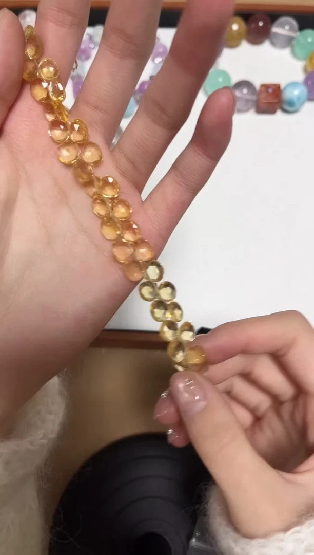 未镶嵌手链水晶14-46黄水晶手串