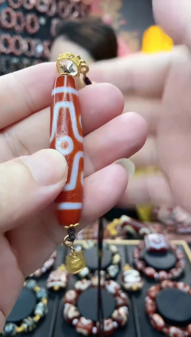 玛瑙/玉髓项链未镶嵌六眼吊坠