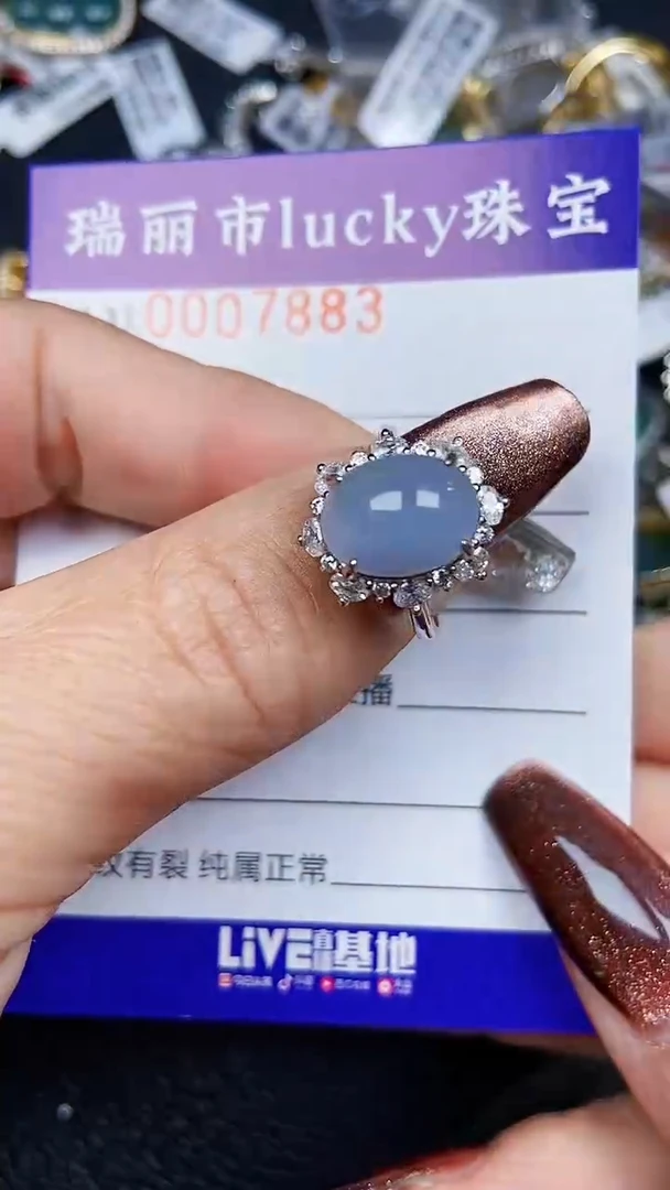 颈饰银S925镶嵌翡翠7883