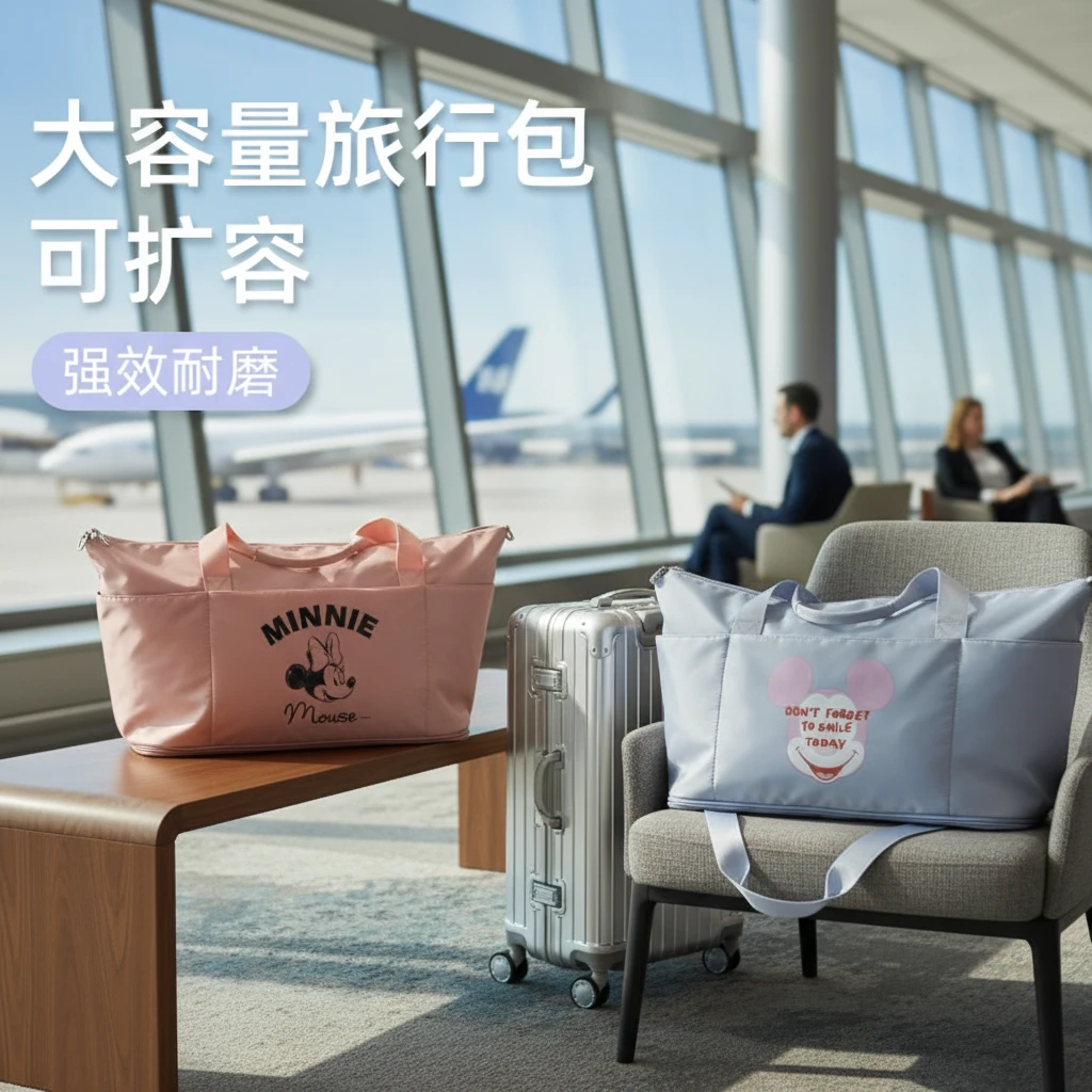 短途旅行包可爱轻便携出差大容量行李包学生拉杆登机包待产收纳袋
