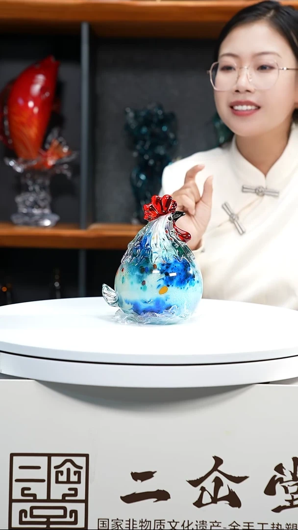 手工艺品琉璃新品咕咕鸡